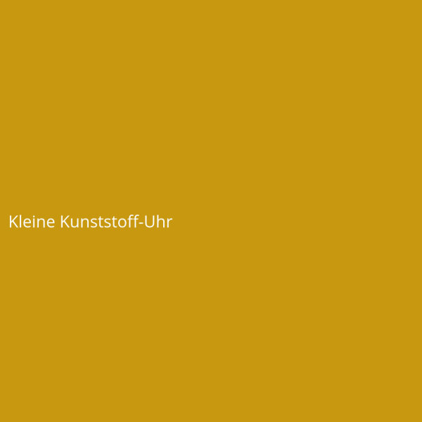 Kleine Kunststoff-Uhr